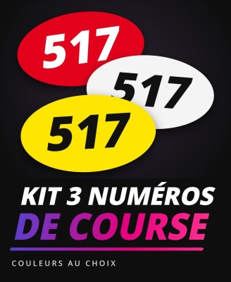 Kit 3 numéros de course moto MS.DESIGN