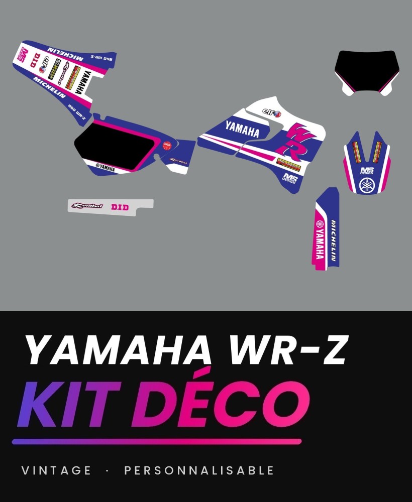 Kit déco Pink Serie Yamaha WR-Z 250 1996-2001 MS.DESIGN