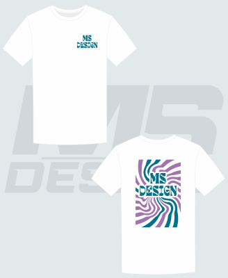 T-shirt Col Rond Coton Blanc - Finition Peau de Pêche | Ms Design