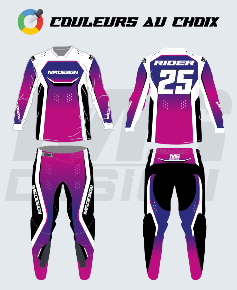 Tenue MX sur-mesure 100% perso - Maillot & Pantalon - MS DESIGN