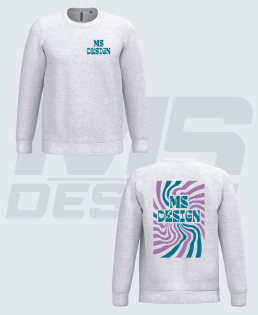 Sweat blanc avec logo Ms Design | Confort & style