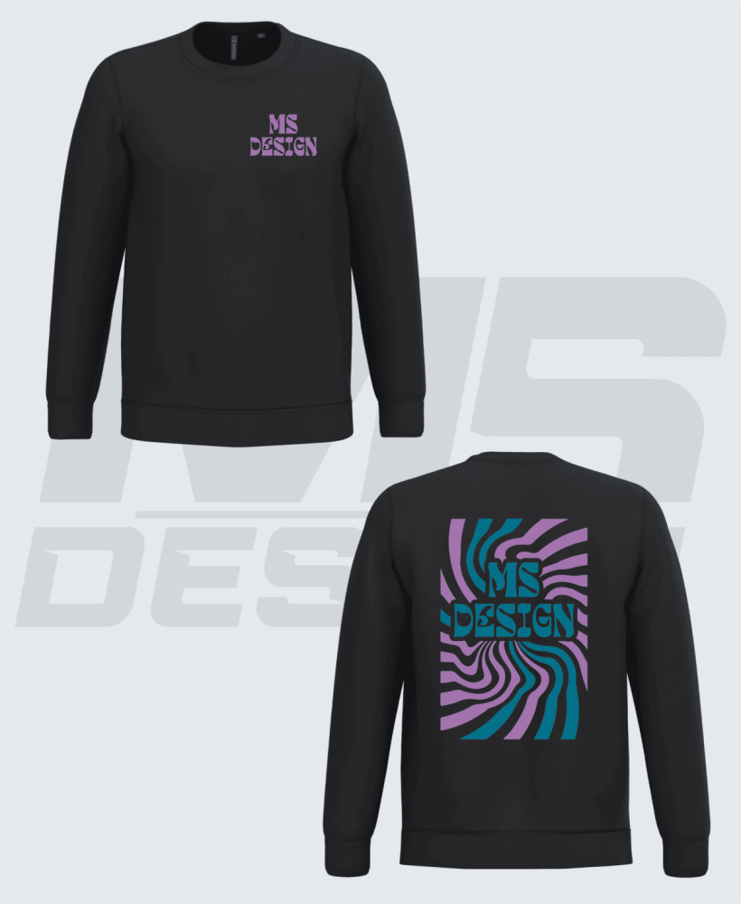 Sweat noir avec logo Ms Design | Confort & style