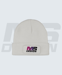 Bonnet unisexe blanc avec logo Ms Design | Qualité & chaleur