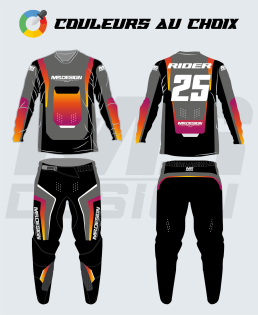 Tenue MX Ride 1.0 sur-mesure 100% perso - Maillot & Pantalon - MS DESIGN